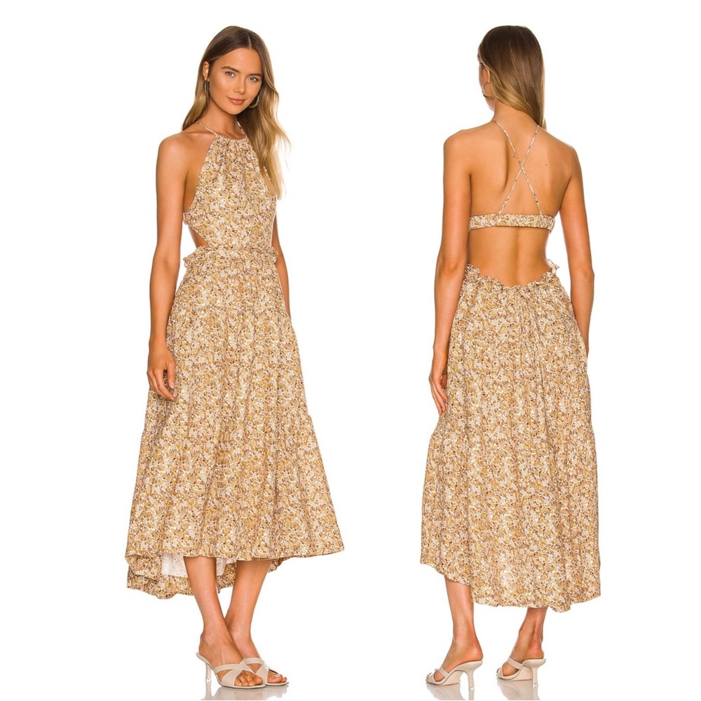 SHONA JOY Orion Backless Midi Dress